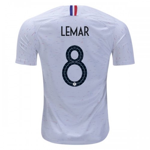 Camisolas de Futebol França Lemar 8 Equipamento Alternativa Copa do Mundo 2018 Manga Curta Camisolas de Futebol França Lemar 8 Equipamento Alternativa Copa do Mundo 2018 Manga Curta